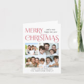 Merry Kerstmis 4 Foto Feestdagen Kaart (Voorkant)