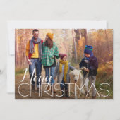 Merry Kerstmis 4 Foto Feestdagenkaart (Voorkant)