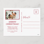 Merry Kerstmis 4 Foto Feestdagenkaart (Achterkant)