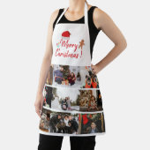 Merry Kerstmis Aangepast 9 Foto Collage Holiday Schort (Insitu)