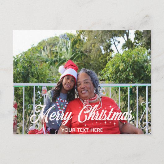 Merry Kerstmis, aangepast Briefkaart (Voorkant)