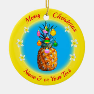 Merry Kerstmis - Aangepaste ananananament Keramisch Ornament