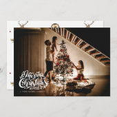 Merry Kerstmis - Aangepaste foto Deer Idyll Feestdagenkaart (Voorkant / Achterkant)