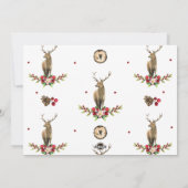 Merry Kerstmis - Aangepaste foto Deer Idyll Feestdagenkaart (Achterkant)