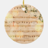 Merry Kerstmis - Aangepaste  muziekbladen Keramisch Ornament (Achterkant)