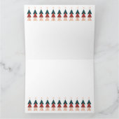Merry Kerstmis abstract met een kerstboomstructuur Kaart (Binnen)