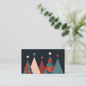 Merry Kerstmis abstract met een kerstboomstructuur Visitekaartje (Staand voorkant)