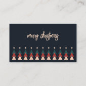 Merry Kerstmis abstract met een kerstboomstructuur Visitekaartje (Achterkant)