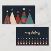 Merry Kerstmis abstract met een kerstboomstructuur Visitekaartje (Voorkant / Achterkant)