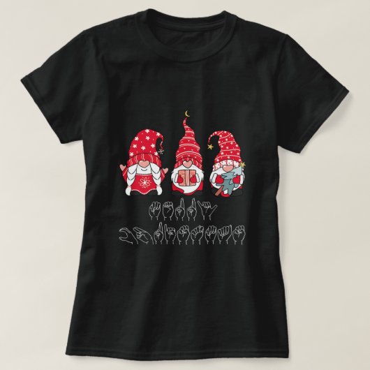 Merry Kerstmis ASL Shirt, Handgebarentaal T-Sh T-shirt (Design voorkant)