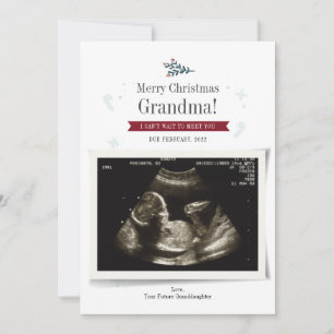 Merry Kerstmis Baby Sonograph Foto Grandma