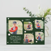 Merry Kerstmis Baseball Sport 5 Foto Familienaam (Staand voorkant)