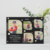 Merry Kerstmis Baseball Sport 5 Foto Familienaam (Staand voorkant)