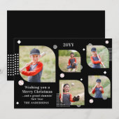 Merry Kerstmis Baseball Sport 5 Foto Familienaam (Voorkant / Achterkant)