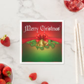 Merry Kerstmis Bells Holiday Napkins Servetten (Insitu)