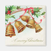 Merry Kerstmis Bells  Magnet (Voorkant)