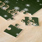 Merry Kerstmis Bells Puzzle Legpuzzel (Zijkant)