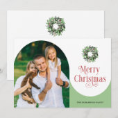 Merry Kerstmis bericht Foto bericht Feestdagenkaart (Voorkant / Achterkant)