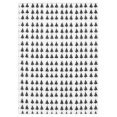 Merry Kerstmis Black Trees Tablecloth Tafelkleed (Voorkant)