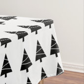 Merry Kerstmis Black Trees Tablecloth Tafelkleed (Voorbeeld)