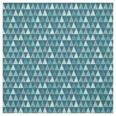Merry Kerstmis Blauwgroen Tree Geometric Pattern Stof (Swatch)