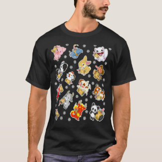 Merry Kerstmis Boba Bubble Tea Chinese Zodia T-shirt