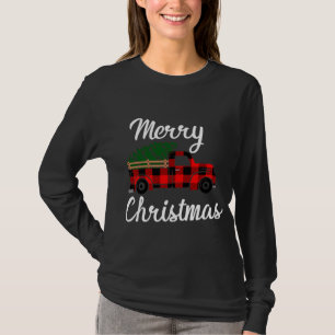 Merry Kerstmis Boerderij Truck T-shirt