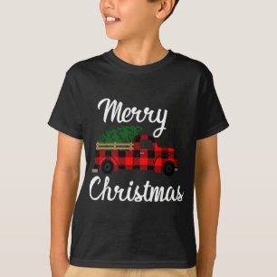 Merry Kerstmis Boerderij Truck T-shirt