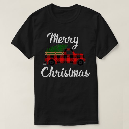 Merry Kerstmis  Boerderij Truck T-shirt (Design voorkant)