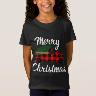 Merry Kerstmis Boerderij Truck T-shirt