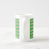 Merry Kerstmis Bone China Mok Green (Achterkant)