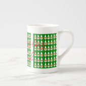 Merry Kerstmis Bone China Mok Green (Rechts)