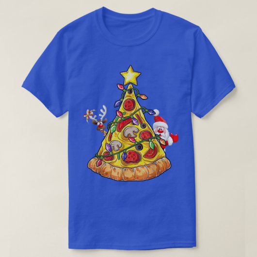 Merry Kerstmis - boom Santa Reindeer Xmas Lig T-shirt (Design voorkant)