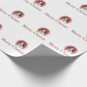 Merry Kerstmis Boston Terrier Dog Wrapping Paper Cadeaupapier (Hoek)