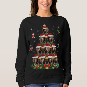 Merry Kerstmis Bretagne Spaniel Dog Santa Tree Pa Trui