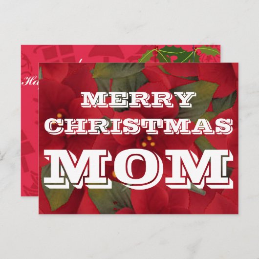 Merry Kerstmis Briefkaart (Voorkant / Achterkant)