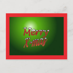 Merry Kerstmis Briefkaart Green