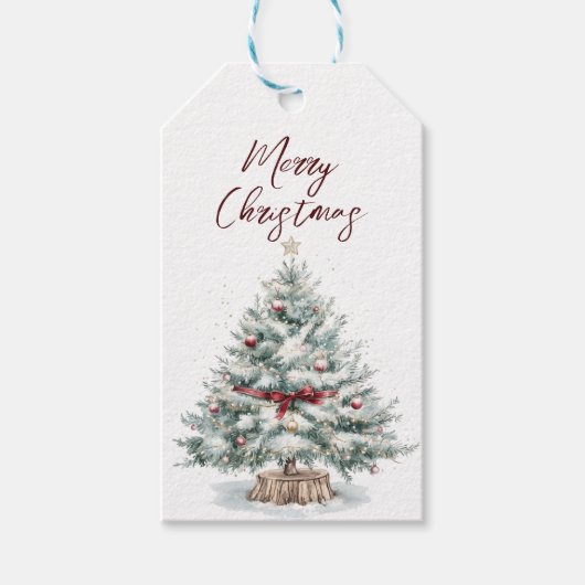 Merry Kerstmis Cadeaulabel (Voorkant)