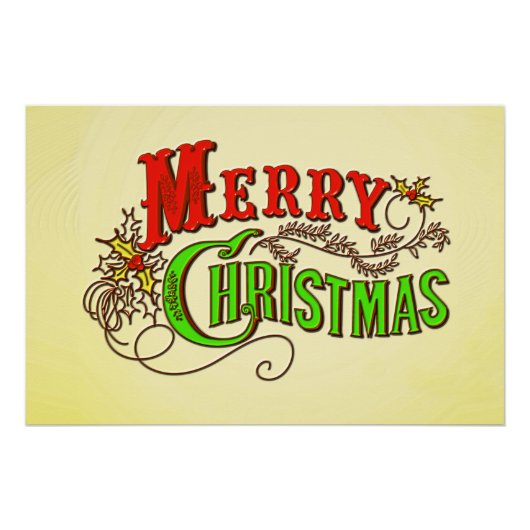 Merry Kerstmis Card Slogan Poster (Voorkant)