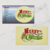 Merry Kerstmis  Card Slogan Visitekaartje (Voorkant / Achterkant)
