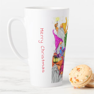 Merry Kerstmis Cartoon Tekening Fun Latte Mok