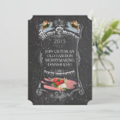 Merry Kerstmis Chalkboard Kaart (Staand voorkant)