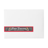 Merry Kerstmis Chalkboard Omwikkelbaar Adreslabel (Voorkant)