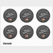 Merry Kerstmis  Chalkboard Ronde Sticker (Vel)