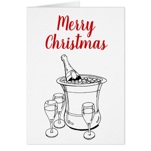 Merry Kerstmis Champagne Bucket Glasses (Voorkant)