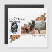 Merry Kerstmis Citrus Foto Holiday Kaart Magnet (Voorkant / Achterkant)