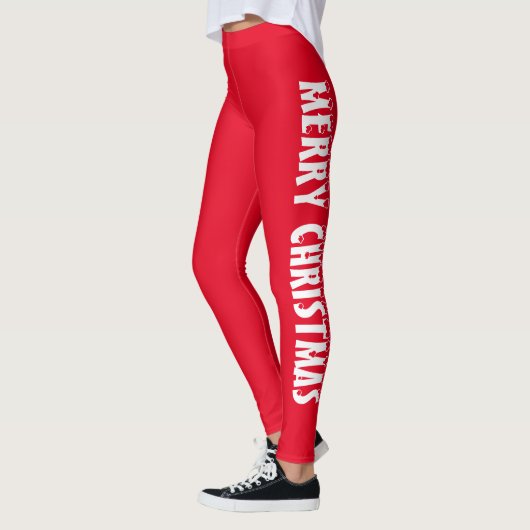 Merry Kerstmis Classic red Leggings (Links)
