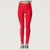 Merry Kerstmis Classic red Leggings (Voorkant)