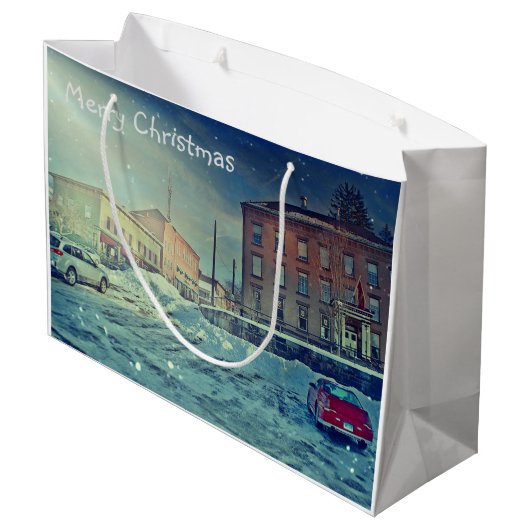 Merry Kerstmis Collinsville Groot Cadeauzakje (Achterkant Gekanteld)