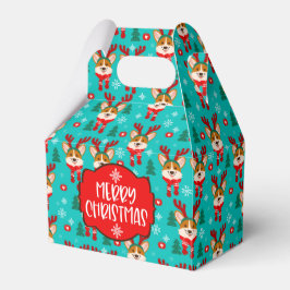 Merry Kerstmis Corgi Dog Favor Box Bedankdoosjes